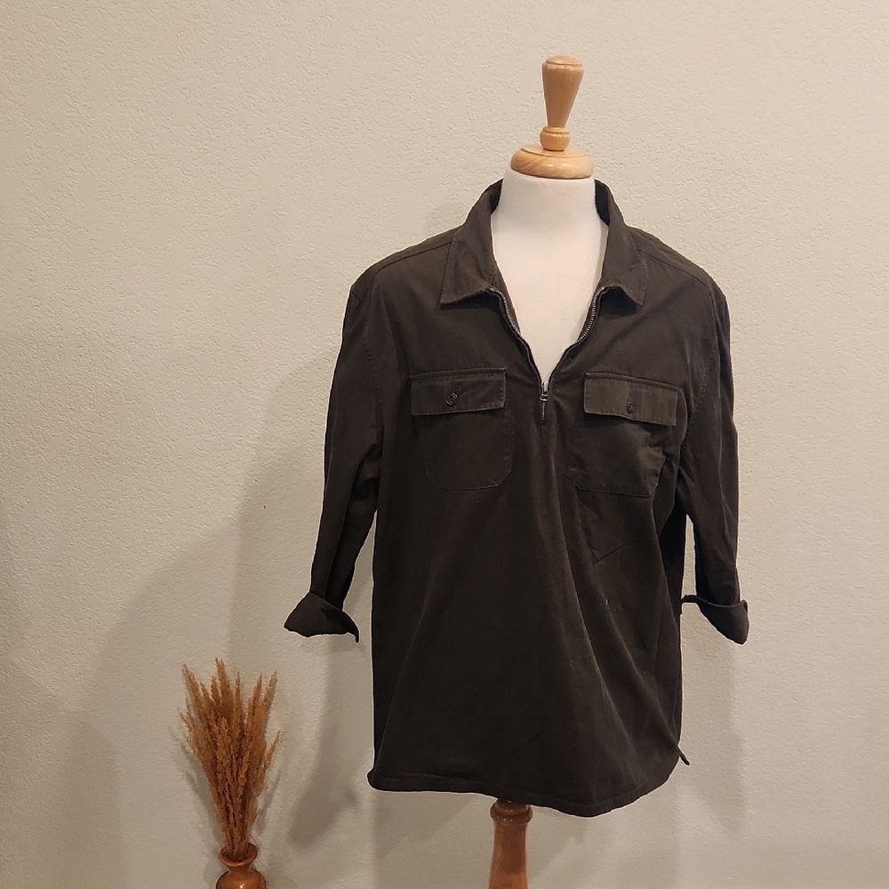 Ted Baker Dark Olive Long Sleeve Shirt